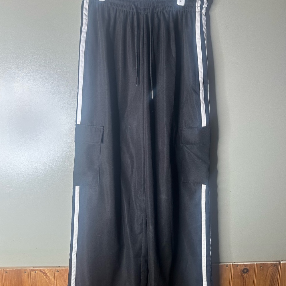 SOLY HUX Women’s Cargo sweatpants wide Leg Baggy Parachute Pants, Y2K